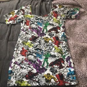 NWOT Marvel Avengers Print Body Con Dress